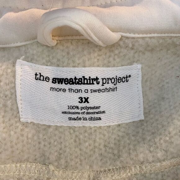 THE Sweatshirt Project Cream Sherpa Faux Shearling Button Front Shirt Jacket - Picture 4 of 7